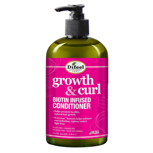 Difeel Growth And Curl Biotin Conditioner 12 Oz