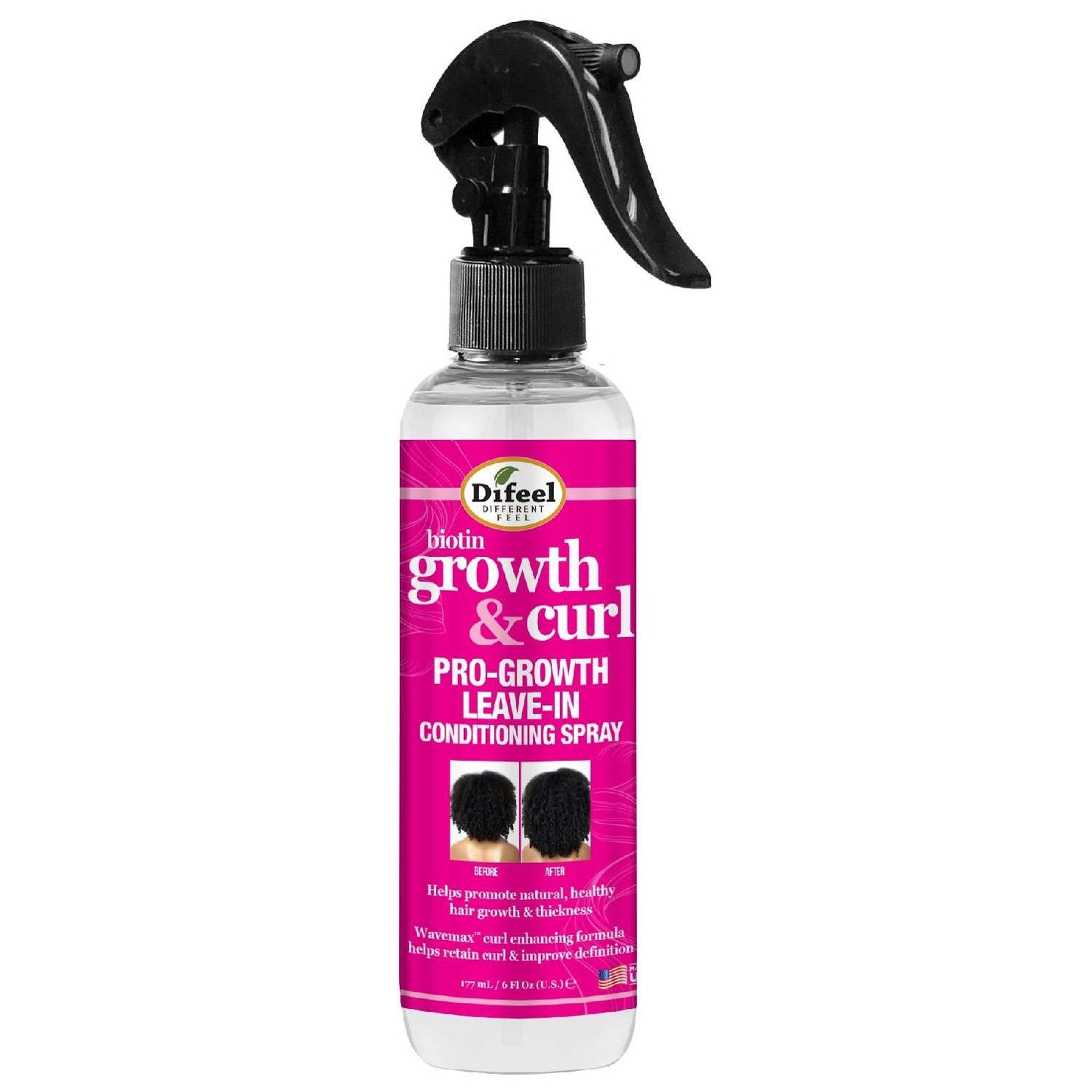Difeel Growth And Curl Biotin Leave-In Spray 6 Oz