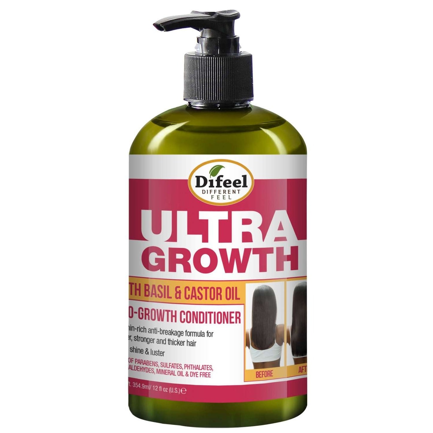 Difeel Sunflower Difeel Ultra Growth Conditioner With Basil Castor Oil 12 Oz
