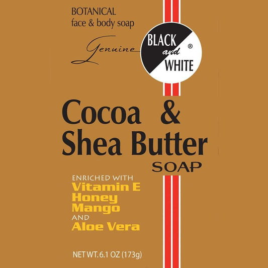 Black  White Black And White Soap Cocoa Shea Butter 6.1 Oz