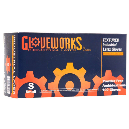 Gloveworks Latex Powder Free Gloves 100 Pieces Small