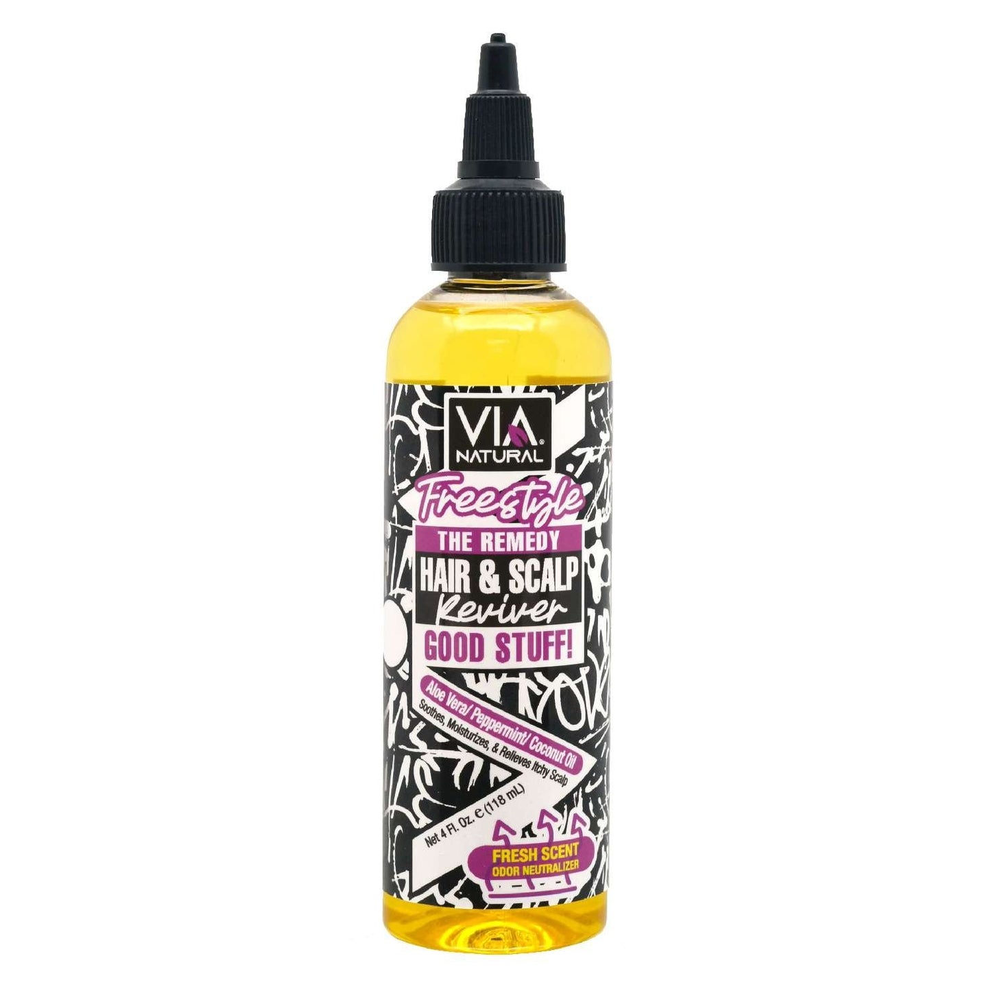 Via Natural Braid Remedy Revivor para el cabello y el cuero cabelludo 4 Oz