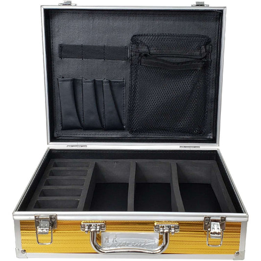 Vincent Hard Back Briefcase Style Small Mastercase Gold