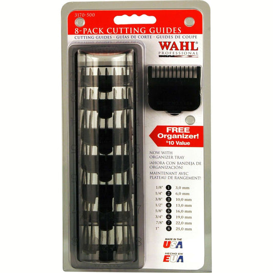 Wahl Plastic Comb Attachments 1 - 8 Black