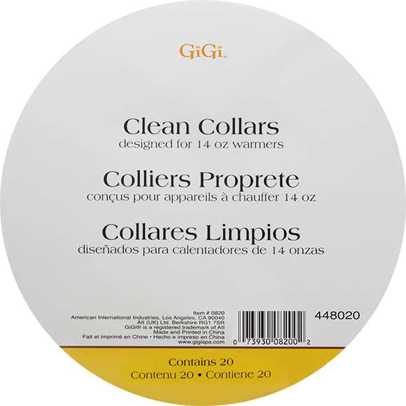 Collares Gigi Clean para calentadores de 14 oz, 20 unidades