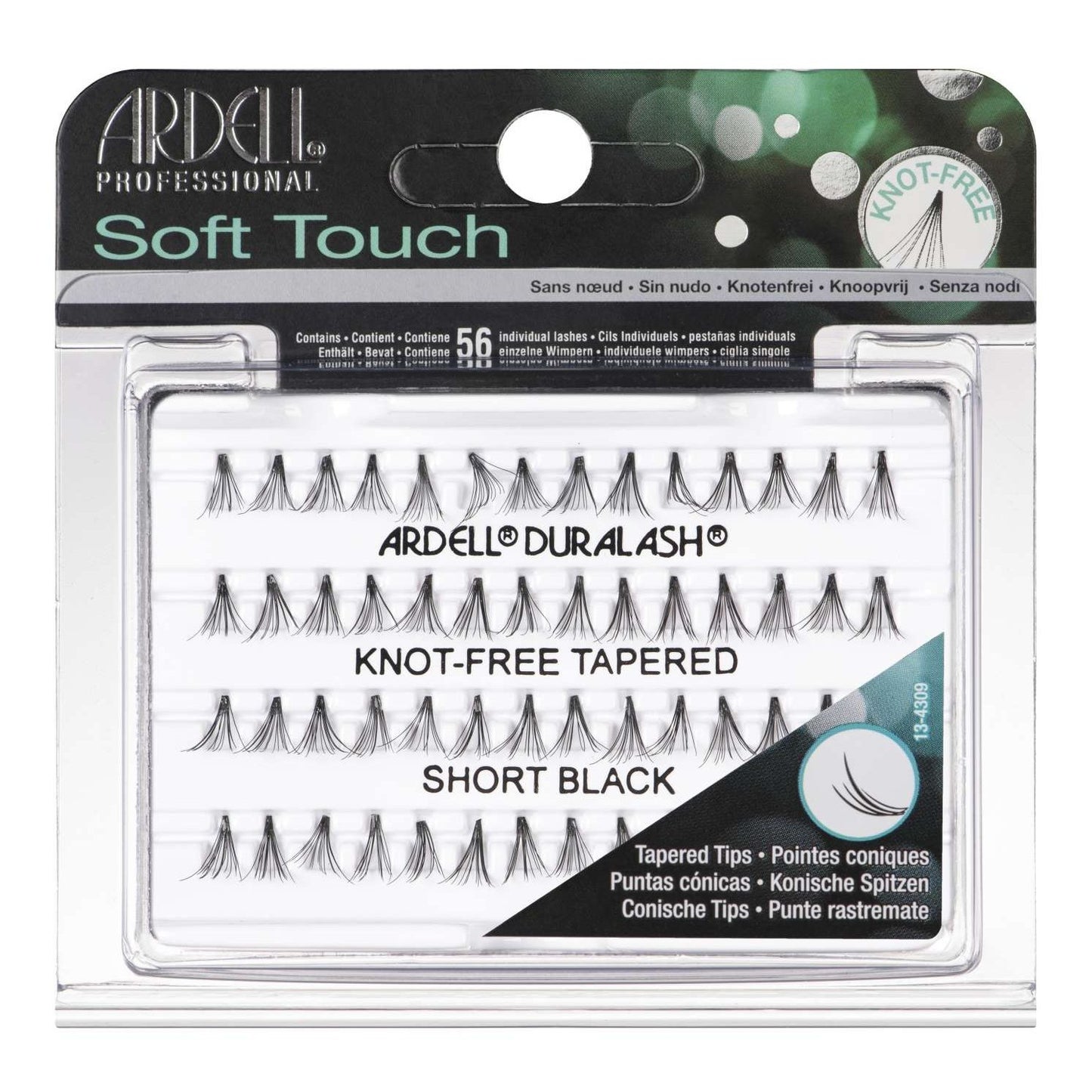 Ardell Soft Touch Tapered Individuales Sin Nudos - Corto Negro