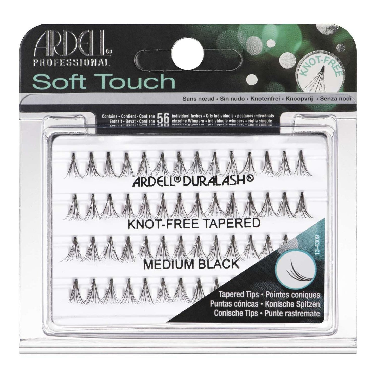 Ardell Soft Touch Tapered Individuales Sin Nudos - Negro Mediano