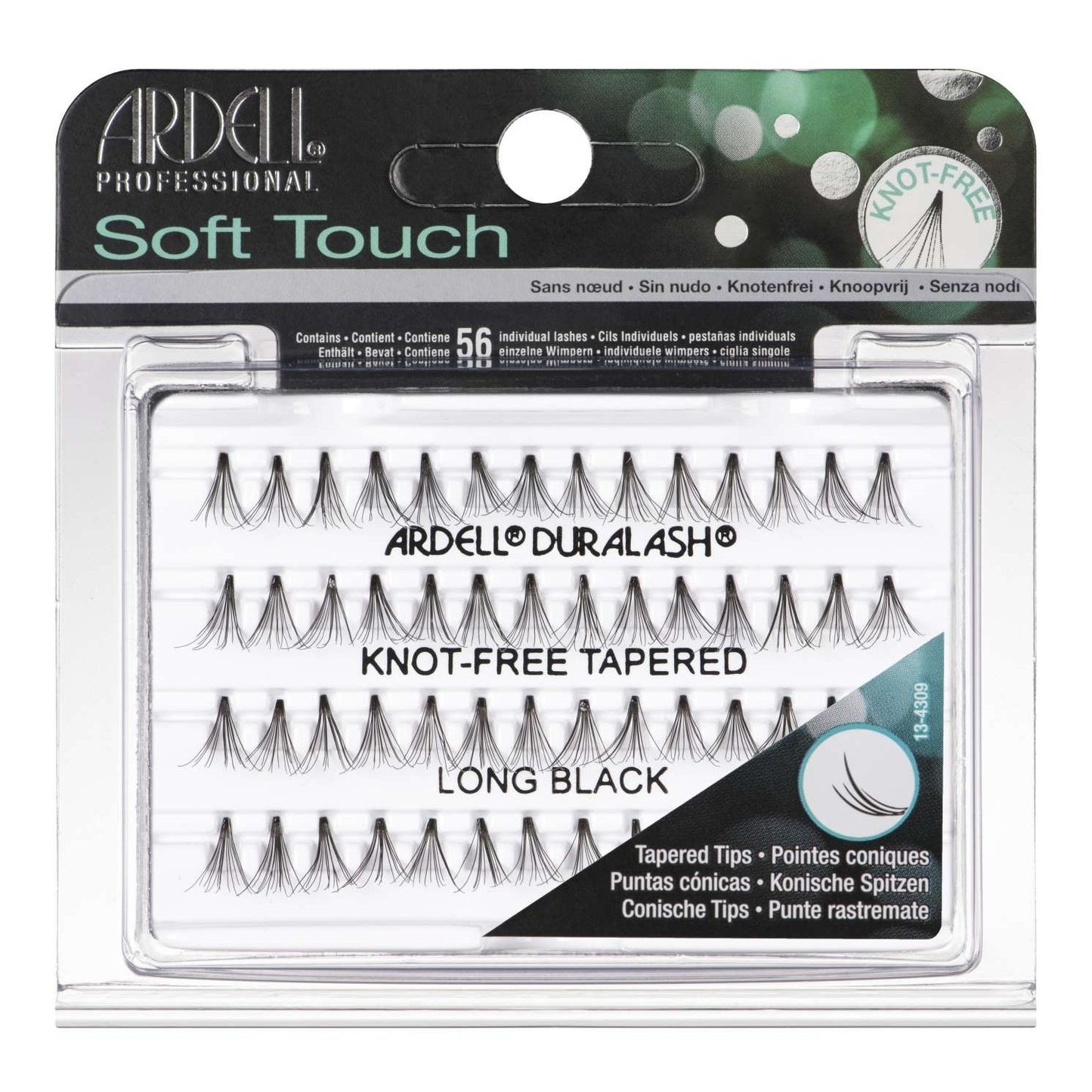 Ardell Soft Touch Tapered Individuales Sin Nudos - Largo Negro