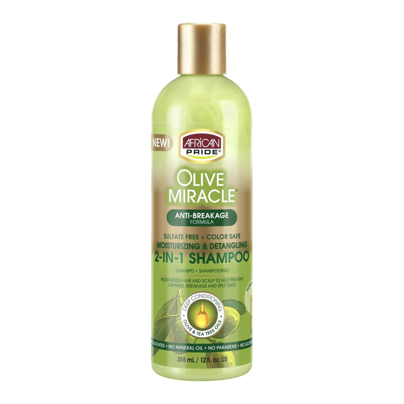 African Pride Olive Miracle Champú Acondicionador 2 En 1