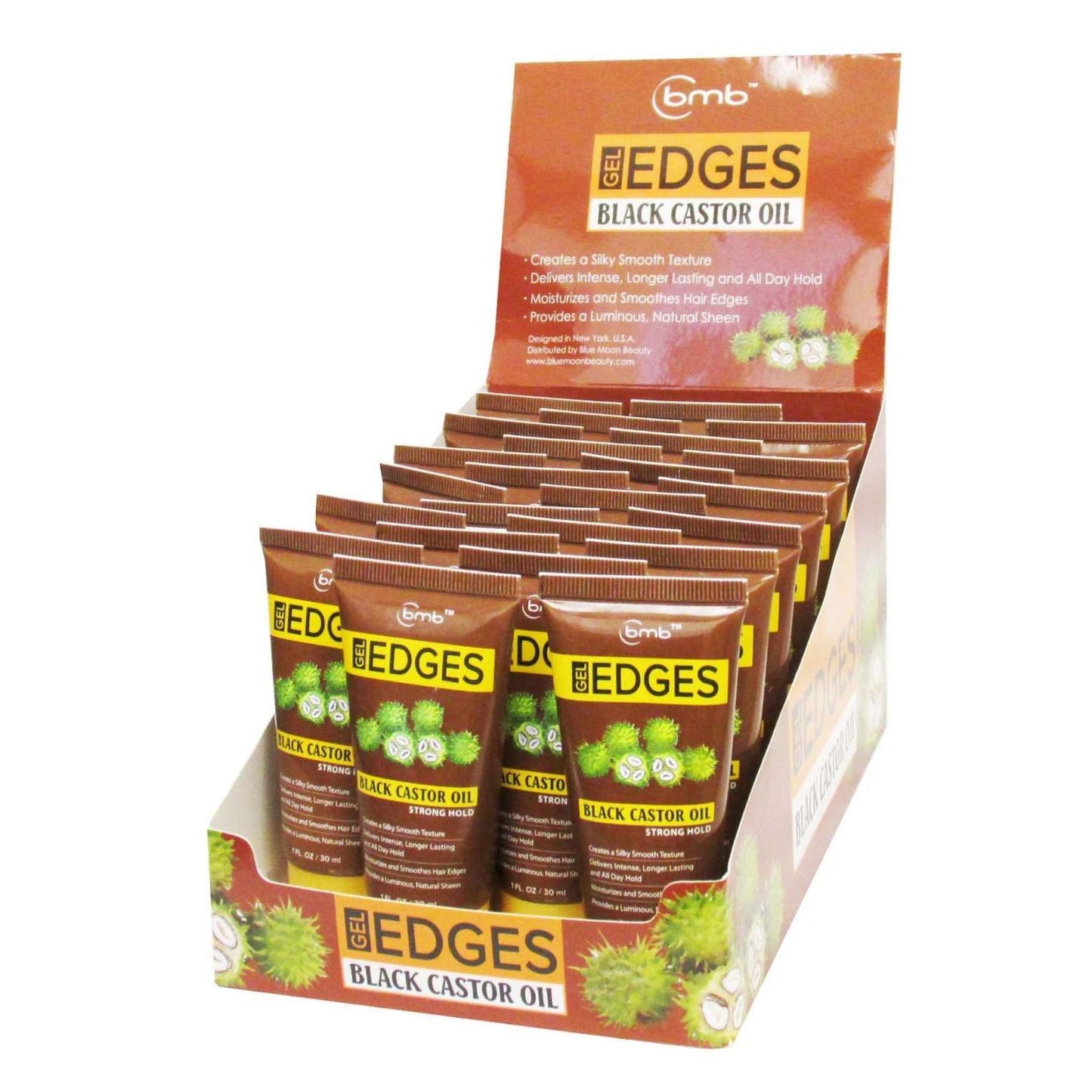 Bmb Edges Gel Aceite De Ricino Negro