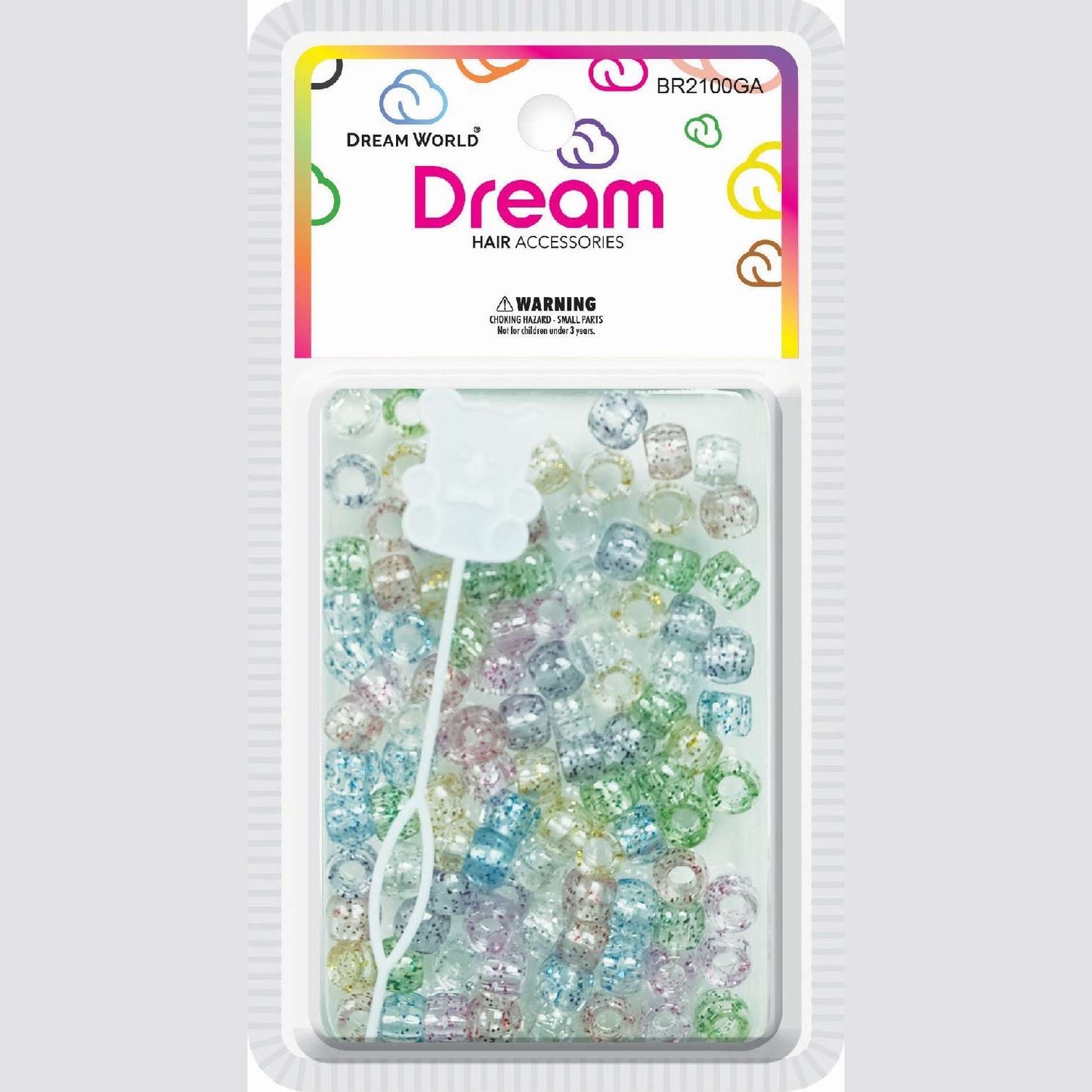 Chloe Bead 2100 Rnd Glitter Clear Assort