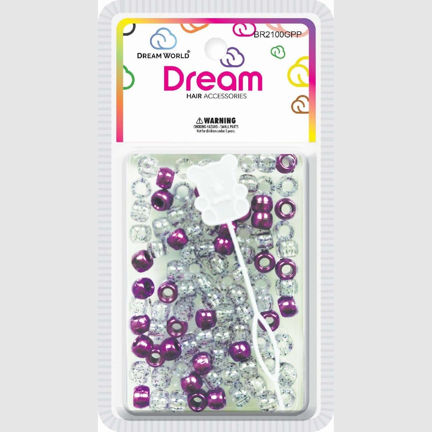 Chloe Bead 2100 Redondo Glitter Púrpura