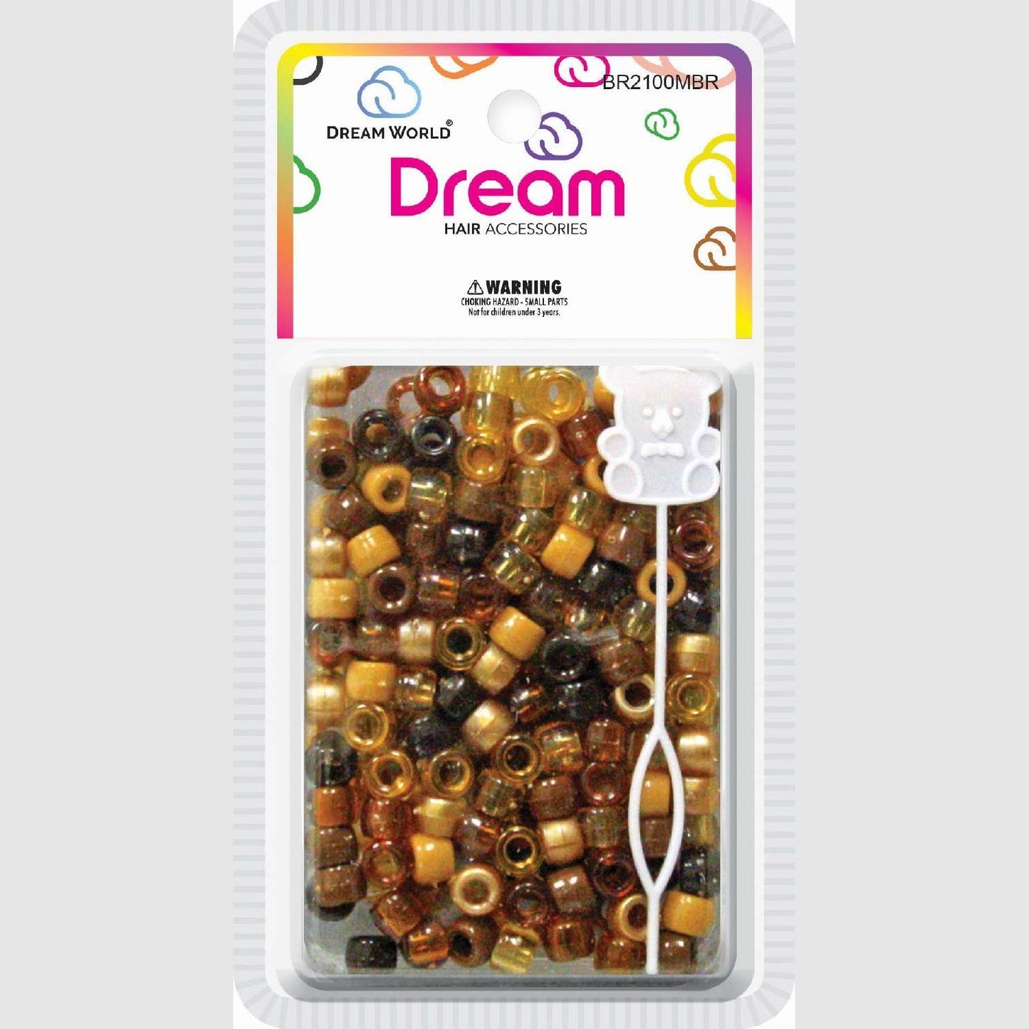 Chloe Bead Round 200 Mix Brown