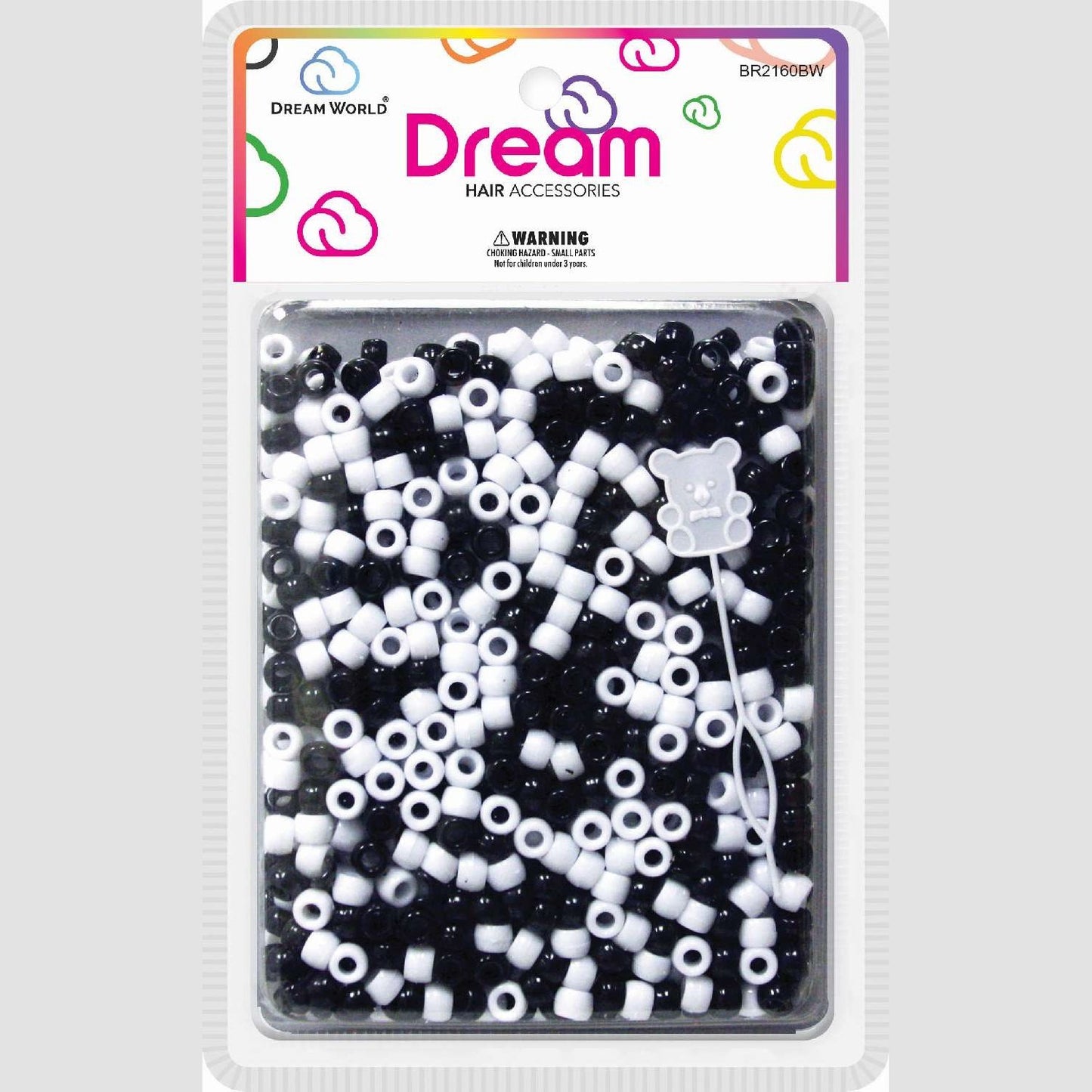 Chloe Bead Round 1000 Blackwhite