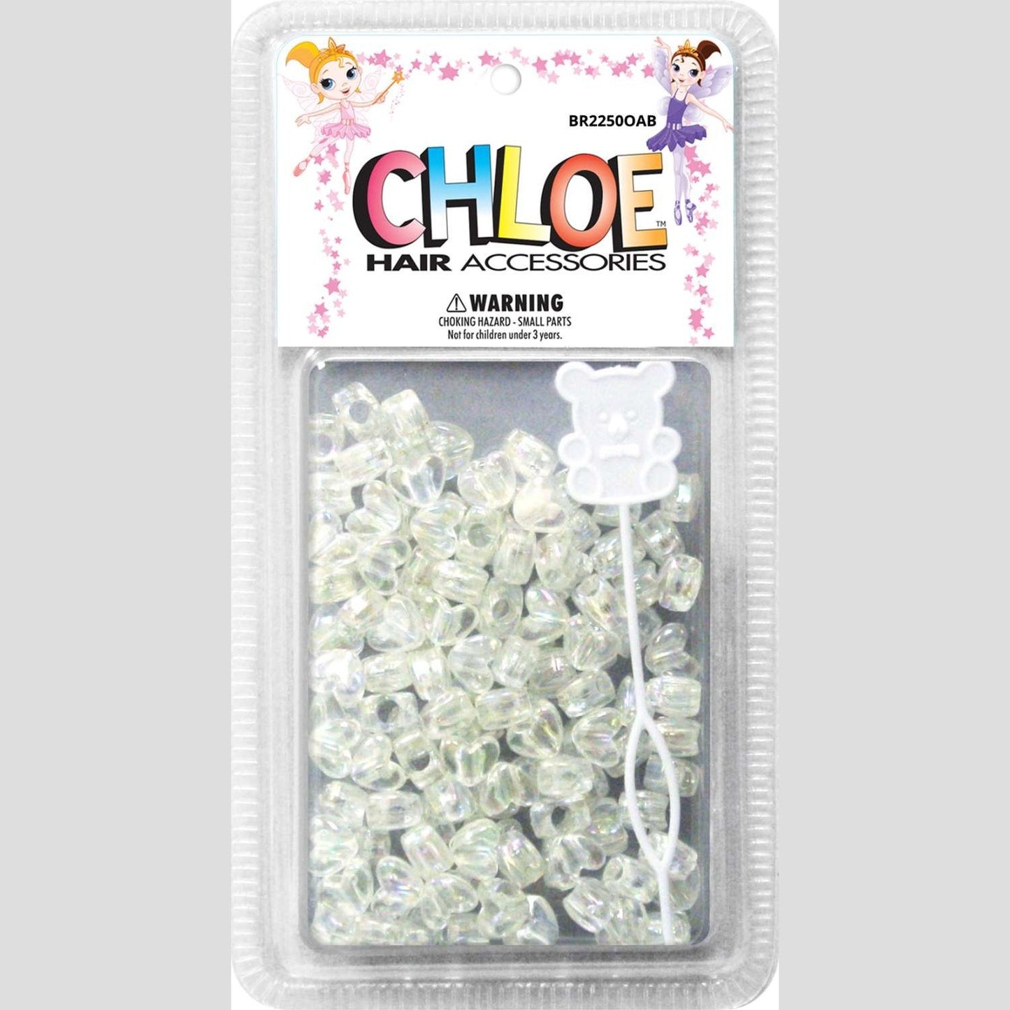 Chloe Bead Heart Reg Aurora Boreal Opaca