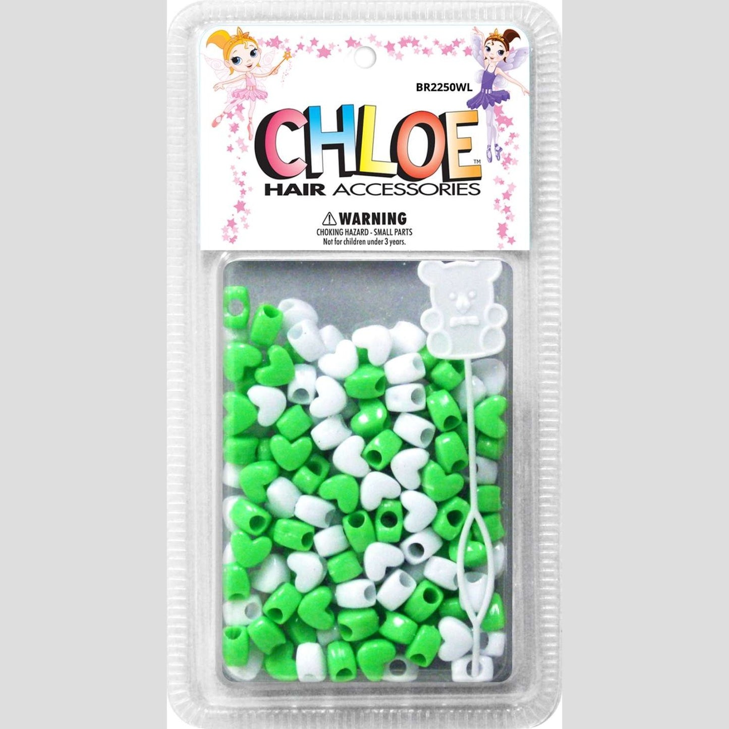 Chloe Bead Heart Reg Lima Blanca