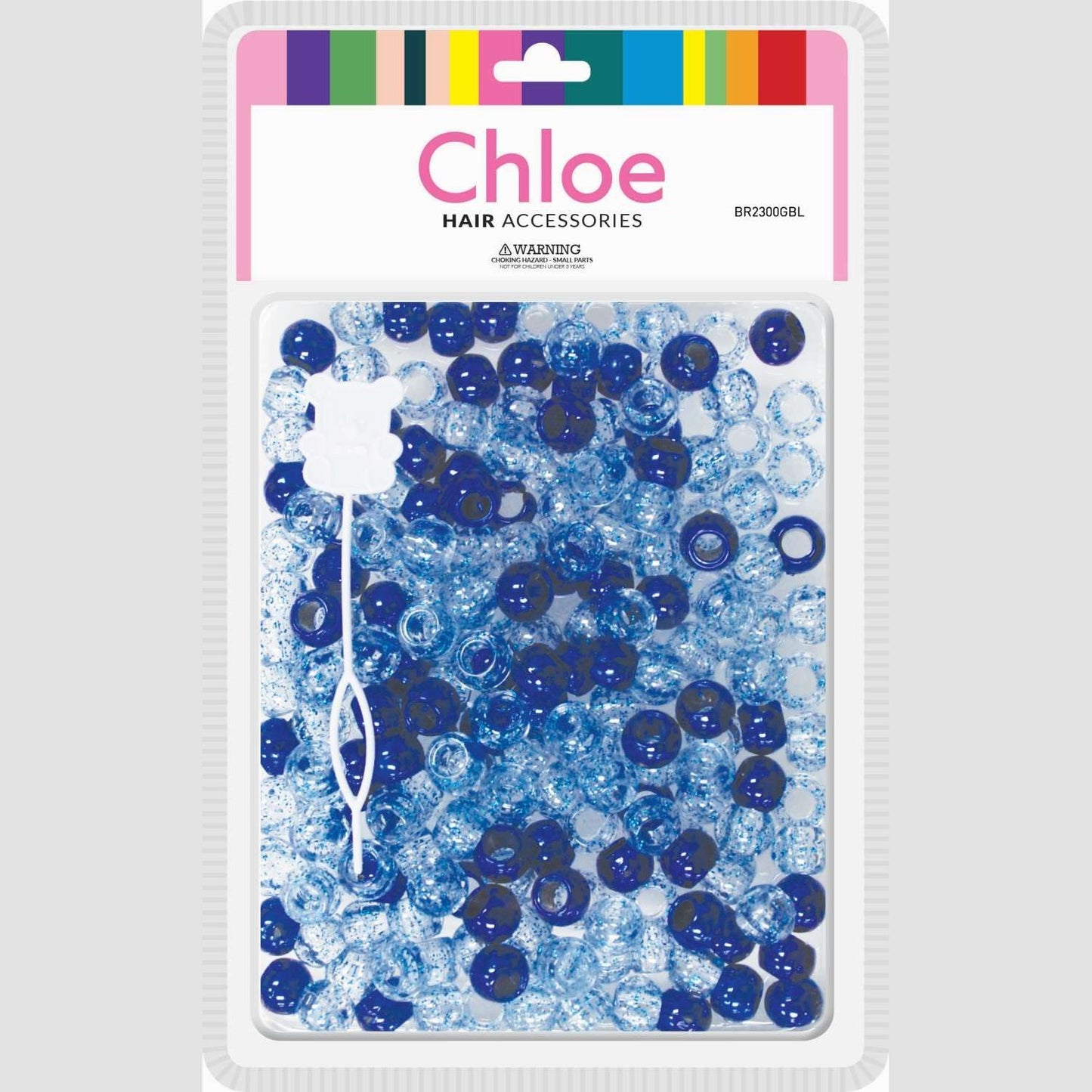 Chloe Bead 2300 Rnd Big Glitter Blue