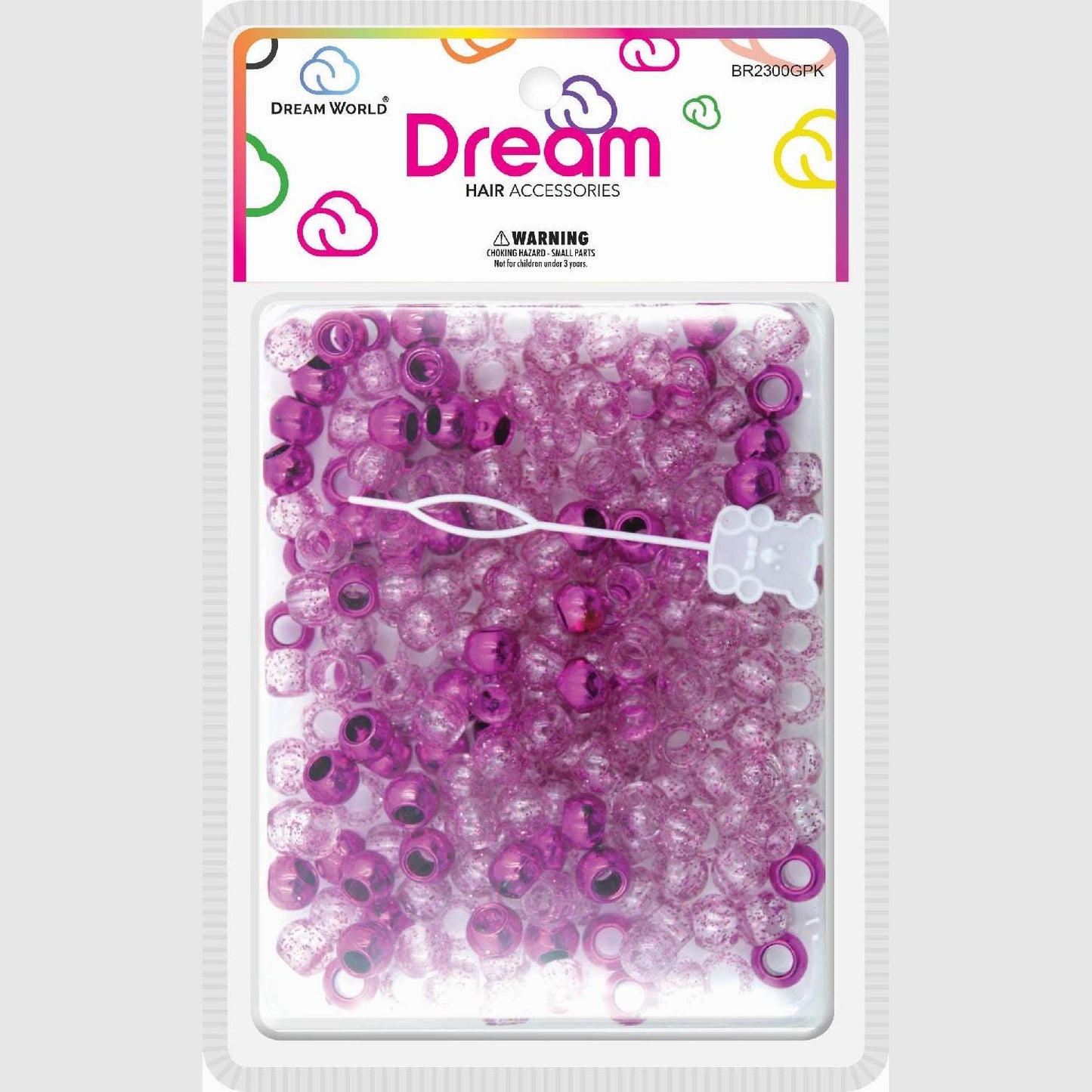 Chloe Bead 2300 Redondo Glitter Rosa Surtido