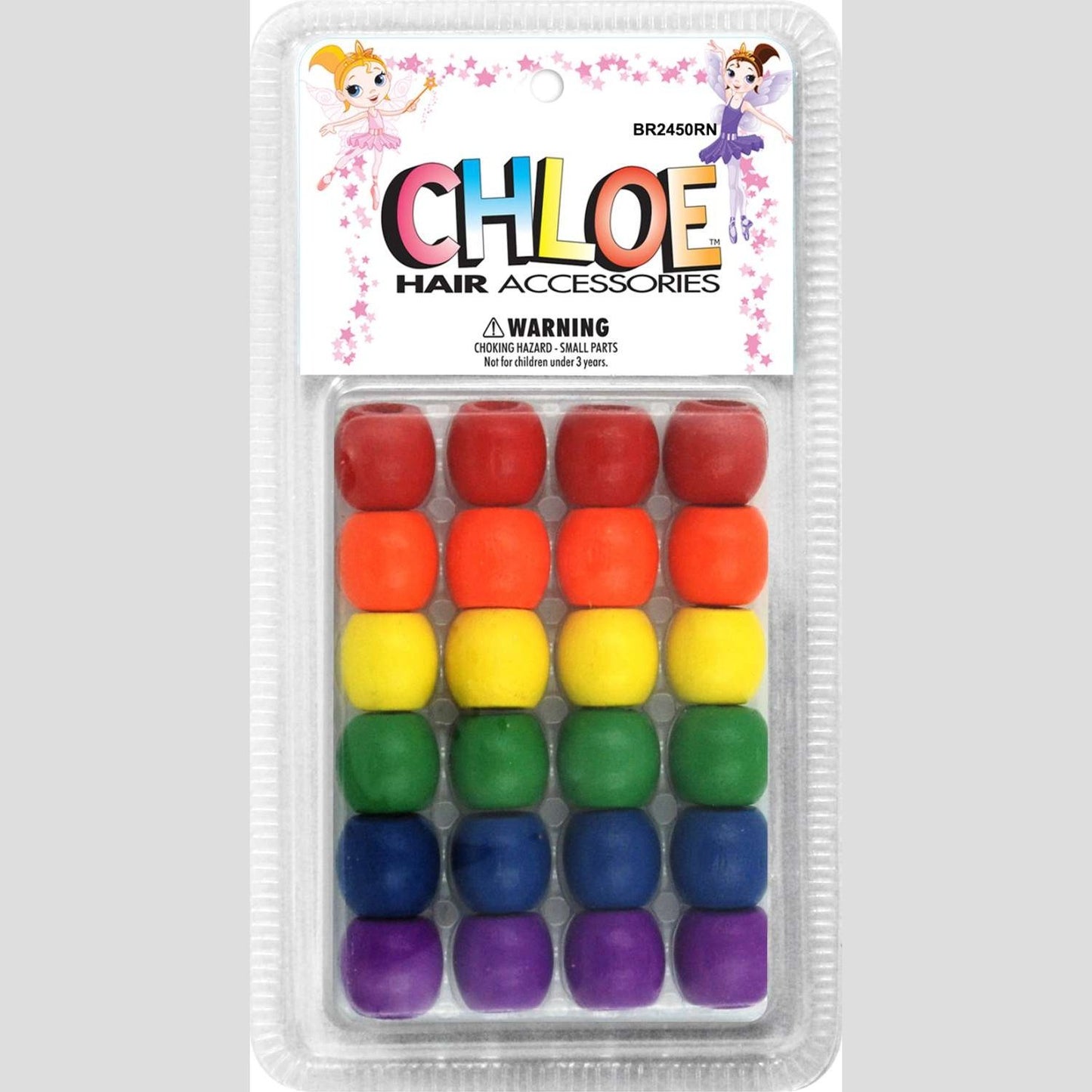 Chloe Bead 2450 Wood Rainbow