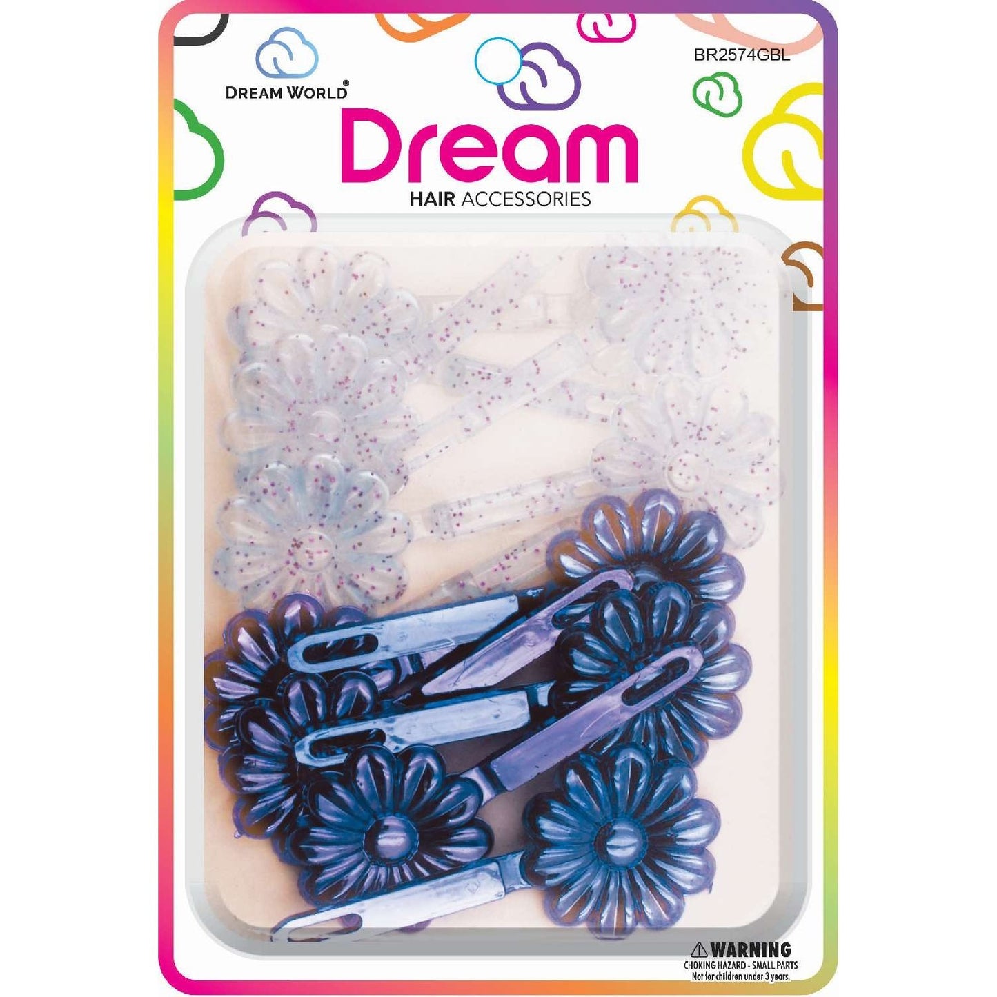 Chloe Barrettes 74 Daisy Glitter Blue