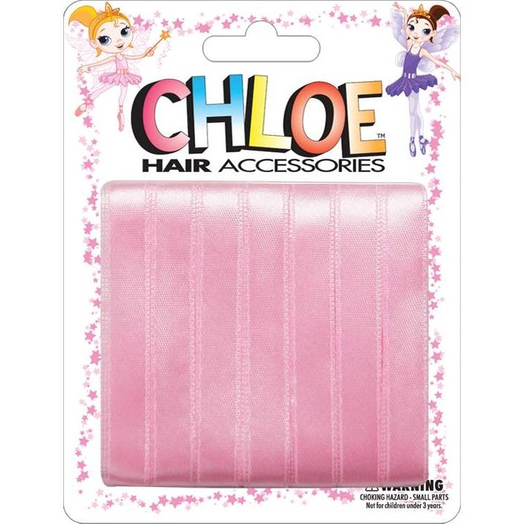 Chloe Hair Ribbon Light Pink 7Pc