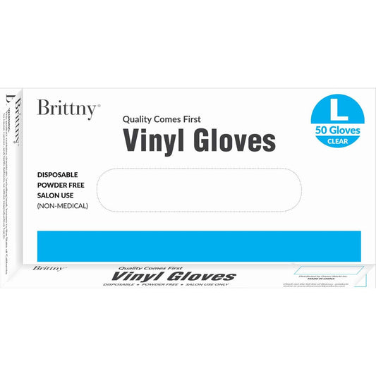 Brittny Vinyl Gloves 50Piecesbox Large