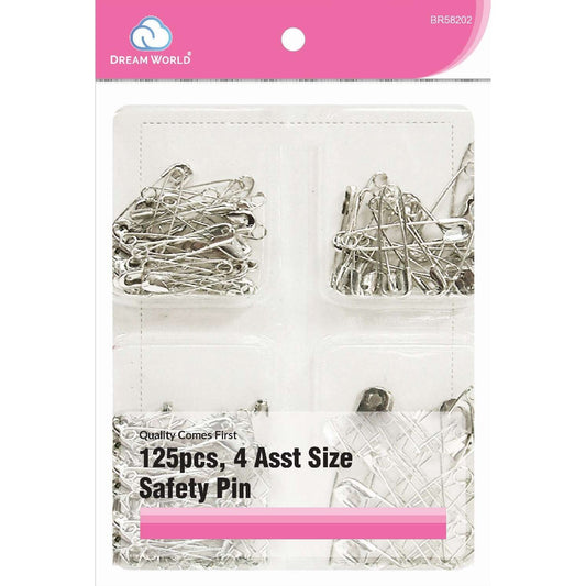 Brittny Safety Pin 4 Assorted Sizes -125