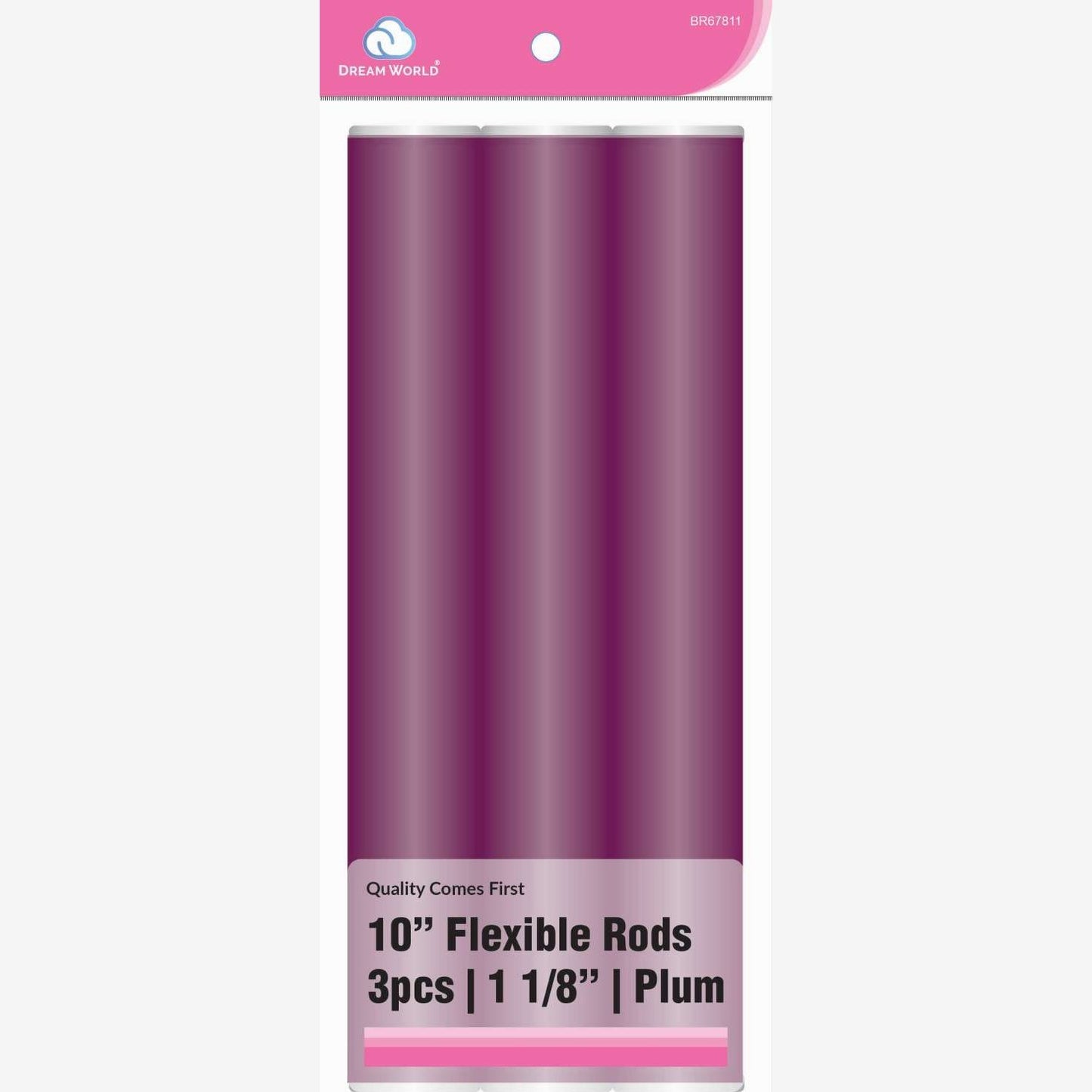 Brittny Rod Flex 10 Plum 3Ct - 1.125