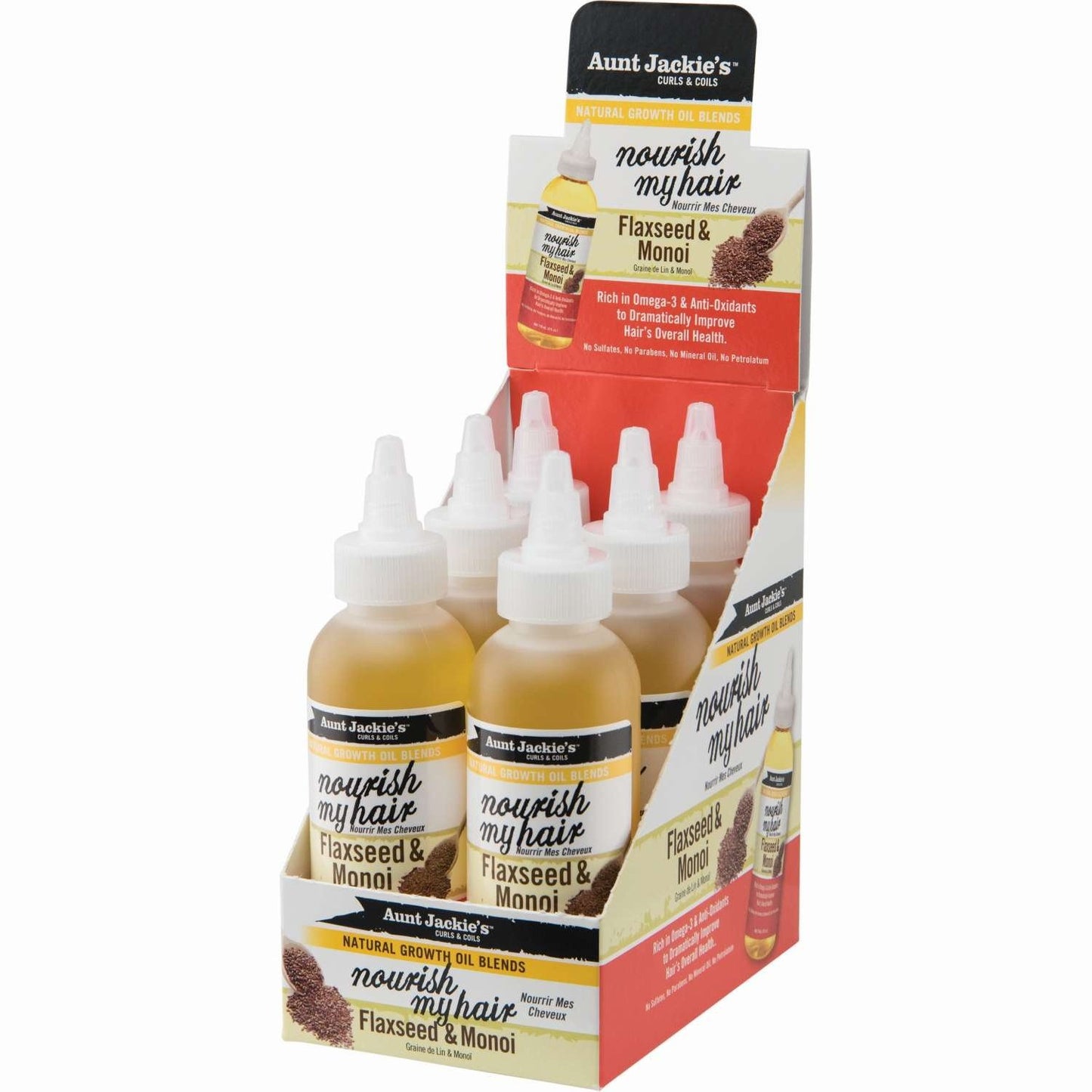 Aunt Jackies Growth Oil Nourish My Hair Flaxseed Monoi