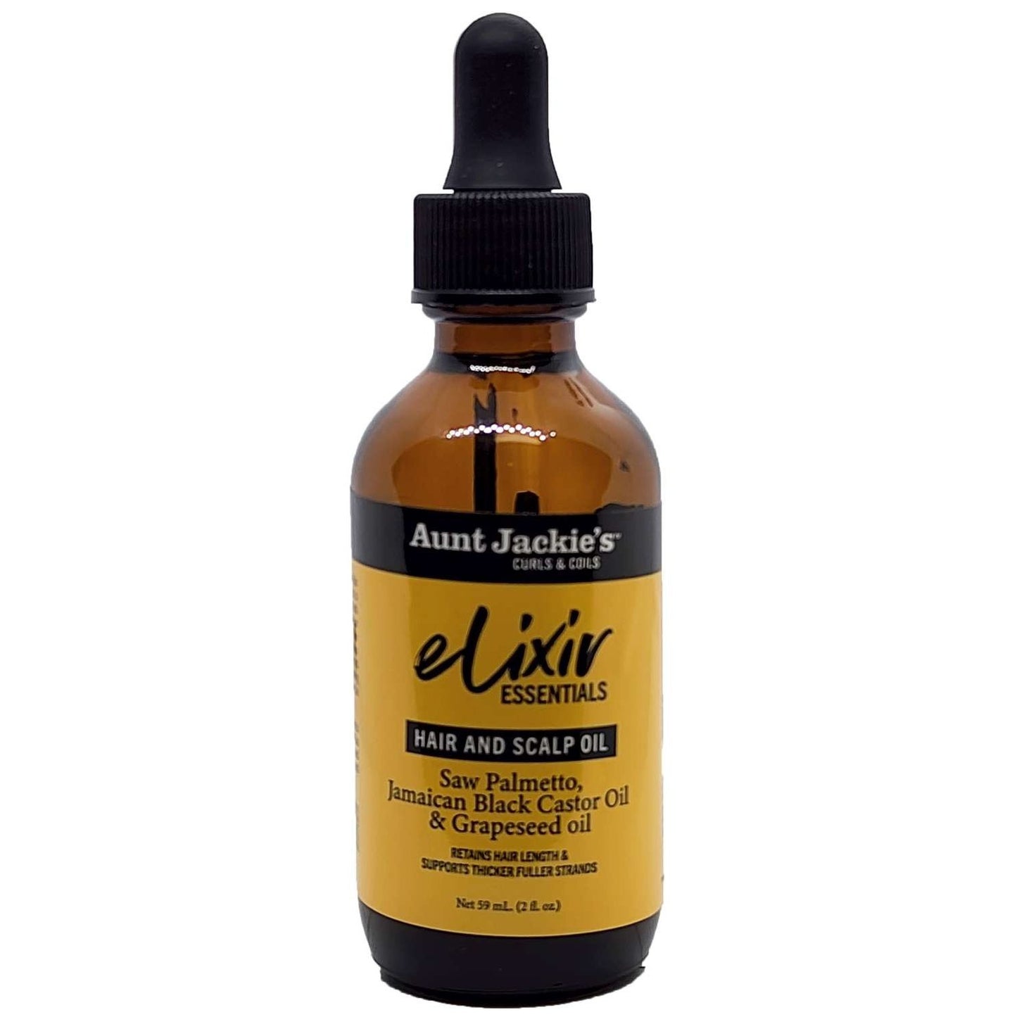 Aunt Jackies Elixir Hair And Scalp Oil Saw Palmetto Jamaican Black Castor Oil Grapeseed Oil