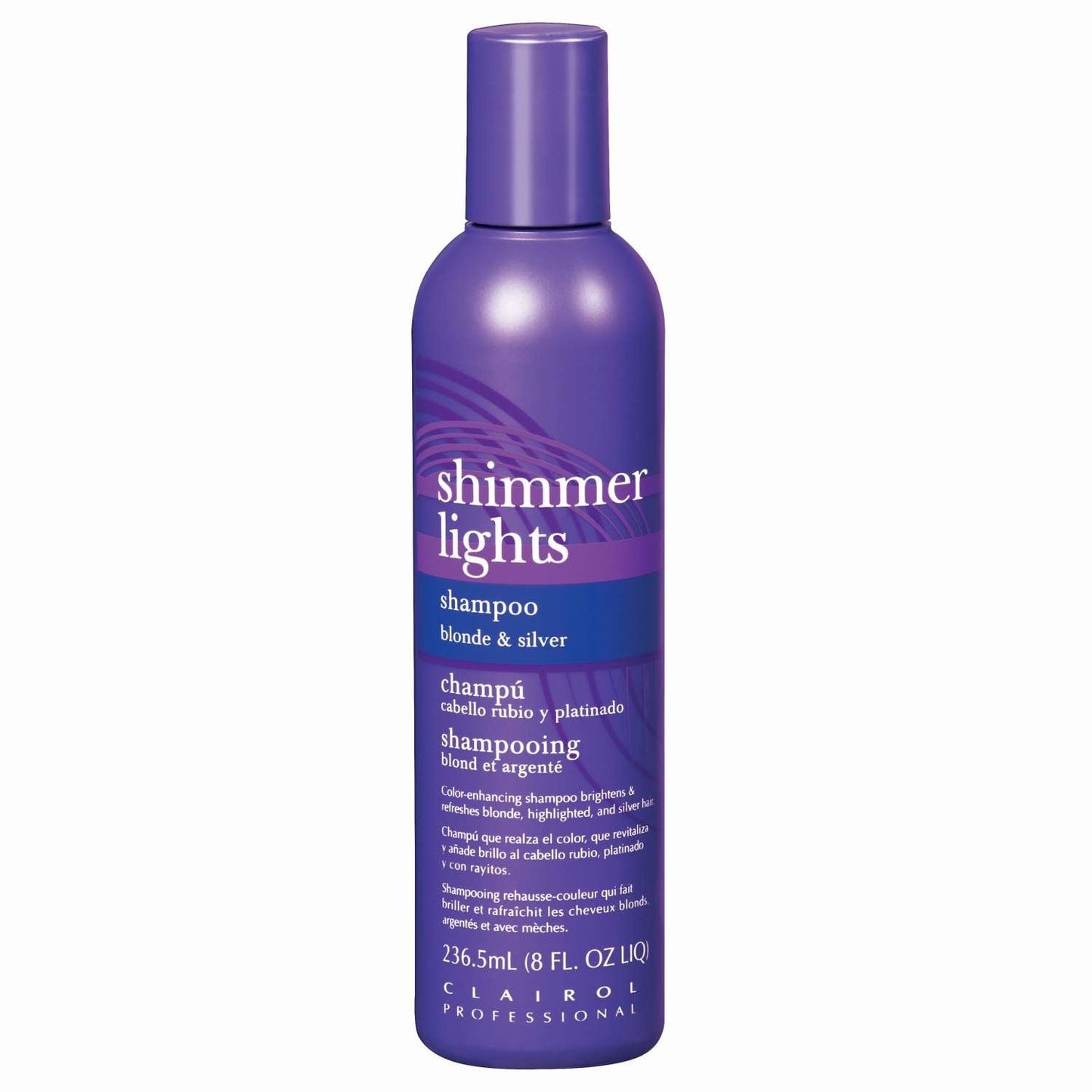 Clairol Professional Shimmer Lights Color-Enhancing Shampoo Blonde Silver