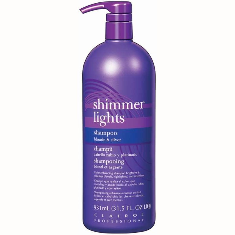 Clairol Professional Shimmer Lights Color-Enhancing Shampoo Blonde Silver