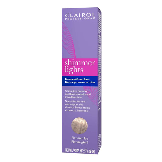 Clairol Shimmer Lights Permanent Cream Toner Platinum Ice