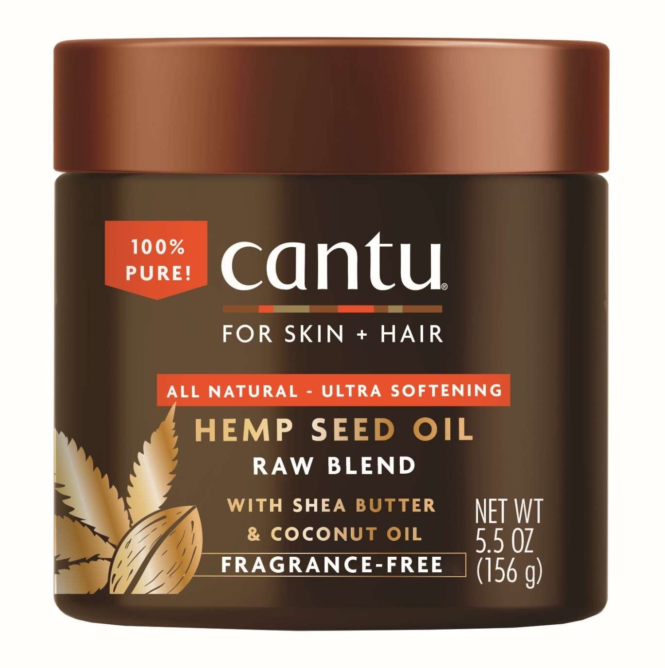 Cantu For Skin Care Hair 100% Pure Hemp Seed Oil Raw Blend