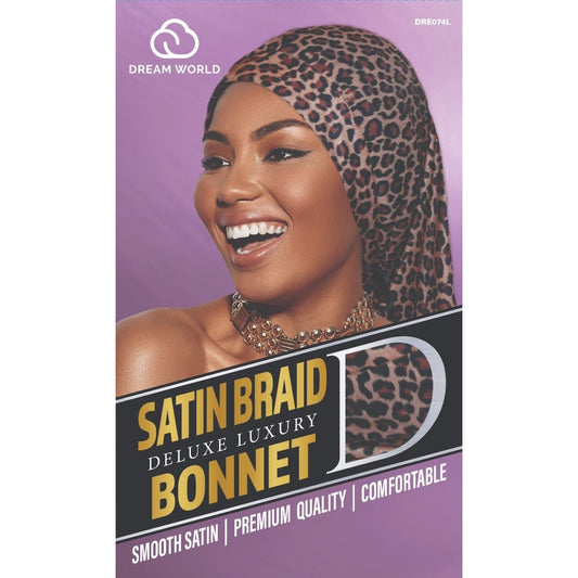 Dream Women's-Satin Braid Bonnet Leopard