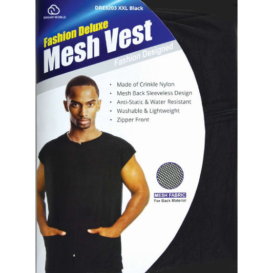 Dream Salon Wear -Mesh Vest Black