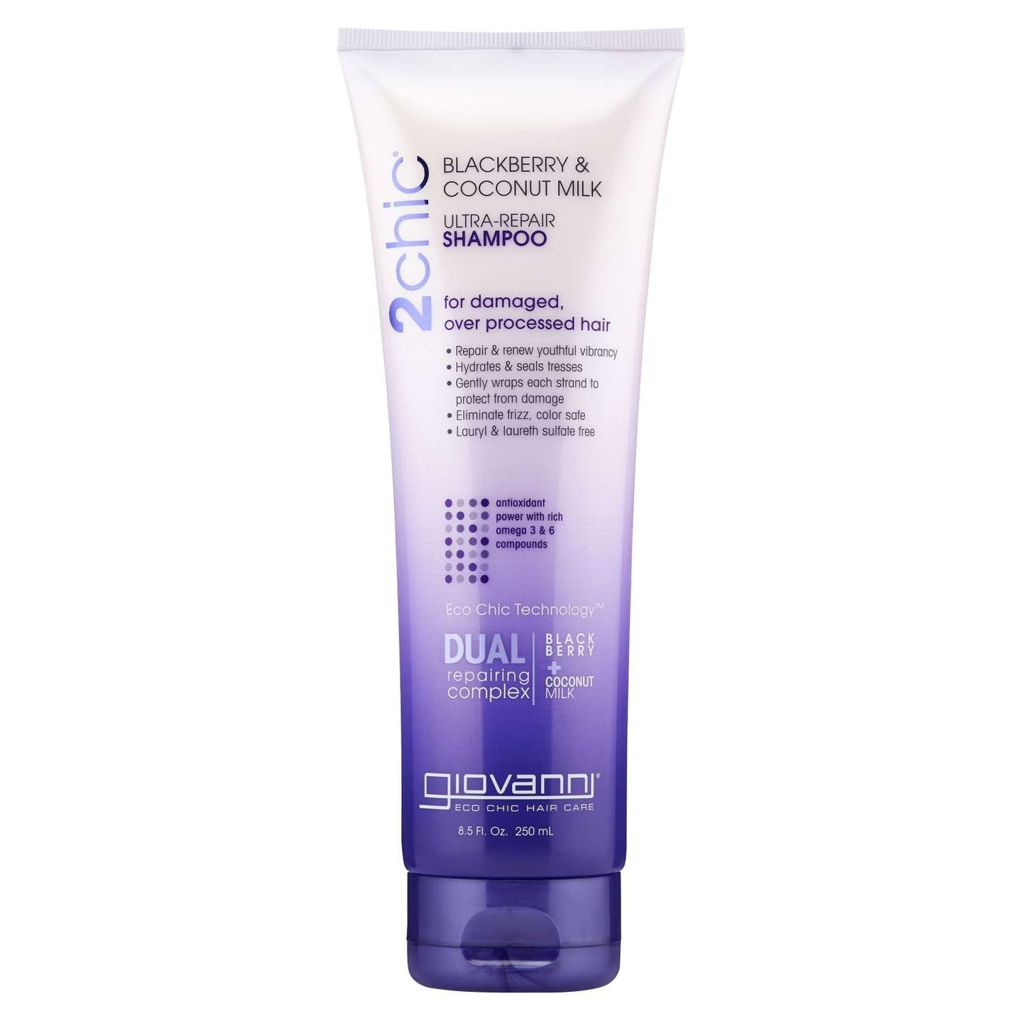 Giovanni 2Chic Champú Reparador Con Leche De Coco Y Mora