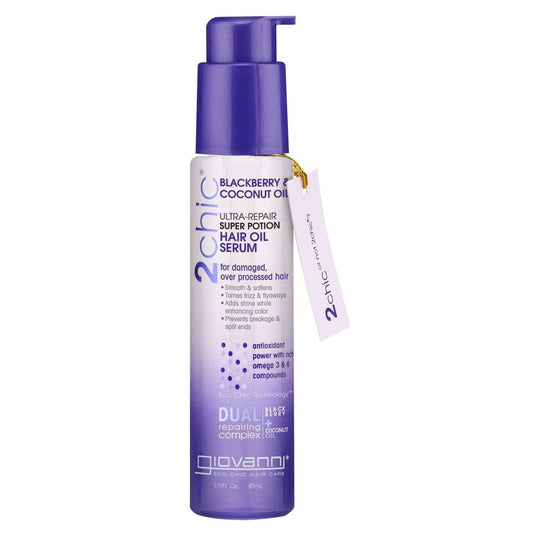 Giovanni 2Chic Repairing Super Potion Hair Oil Serum With Blackberry  Coconut Oil