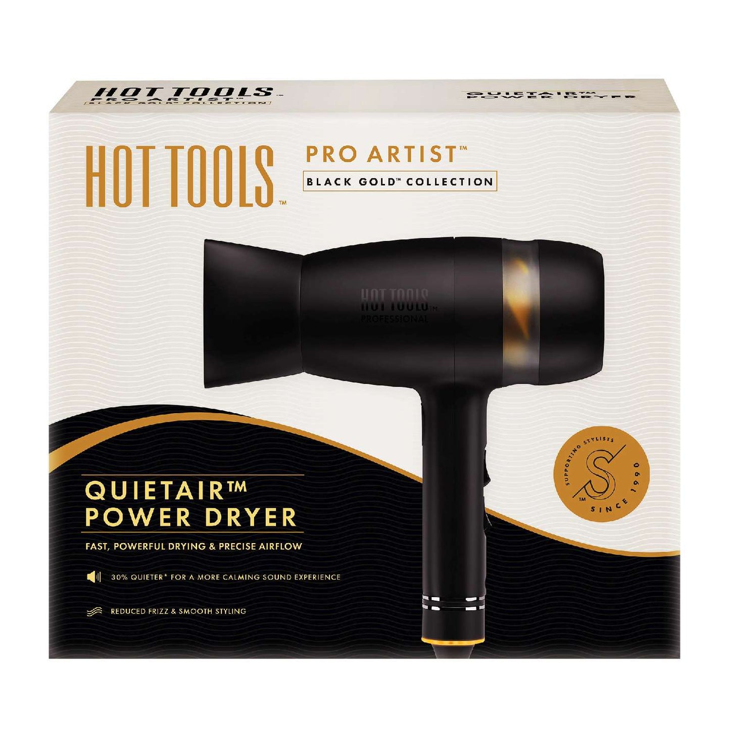Hot Tools Pro Artist Gold Black Secador eléctrico Quietair