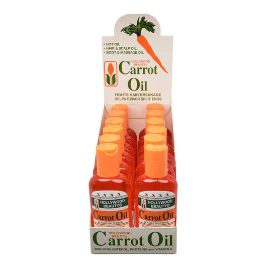Hollywood Beauty Carrot Oil 2 Oz 12Pc Display