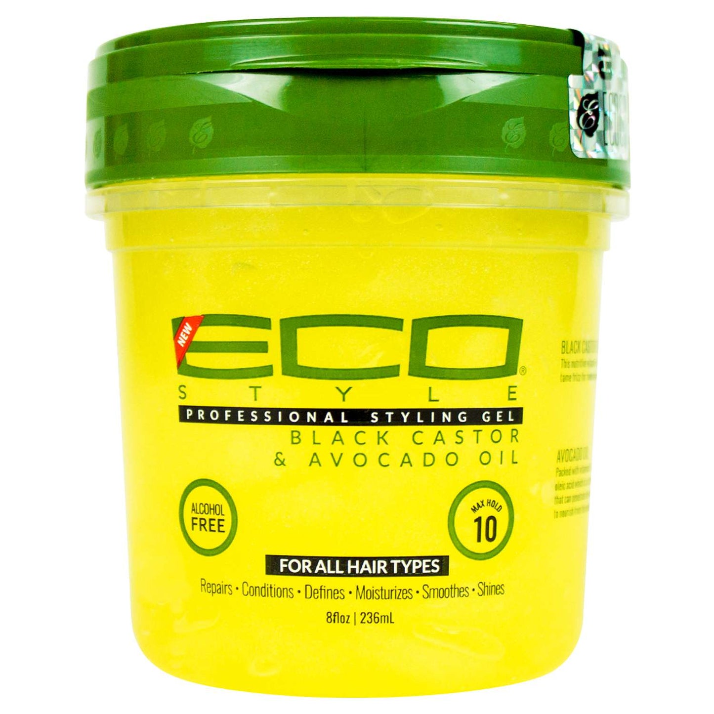 Eco Style Styling Gel Black Castor Avocado Oil