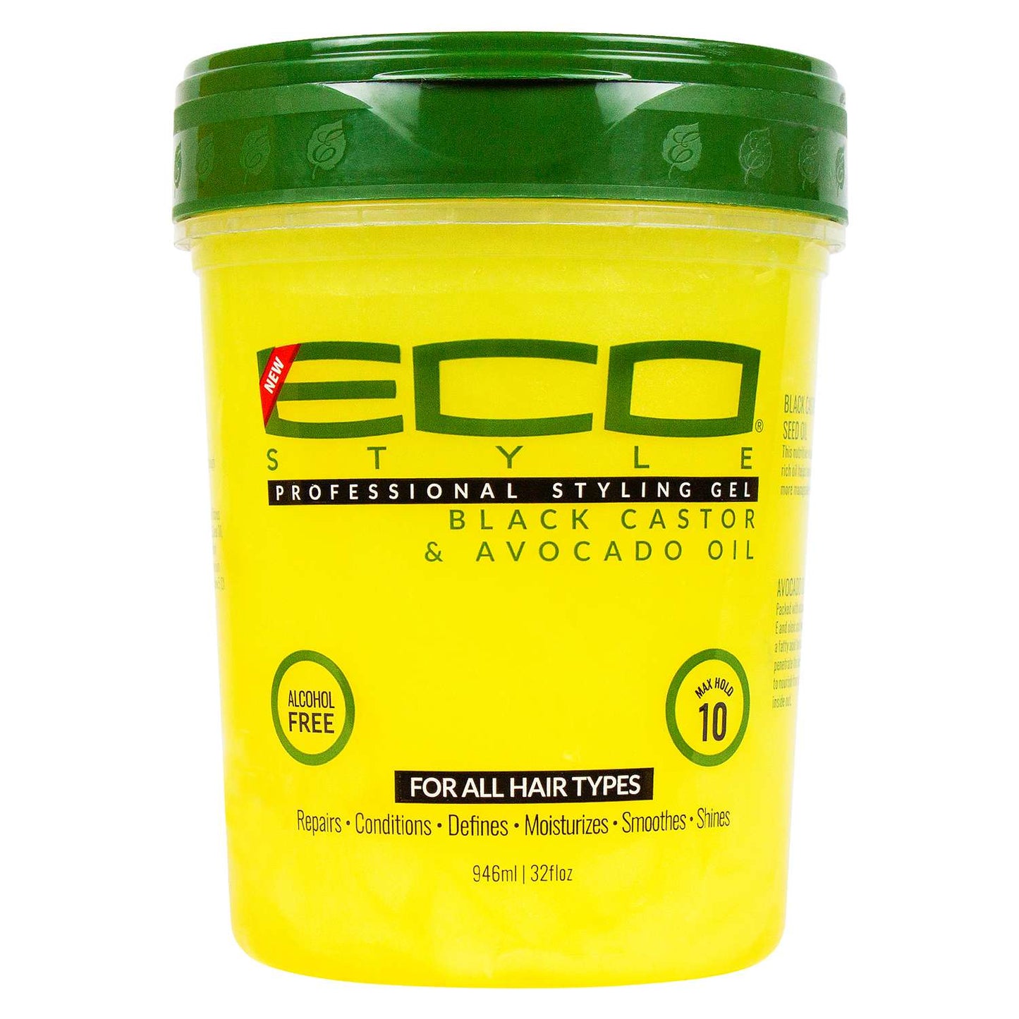 Eco Style Styling Gel Black Castor Avocado Oil