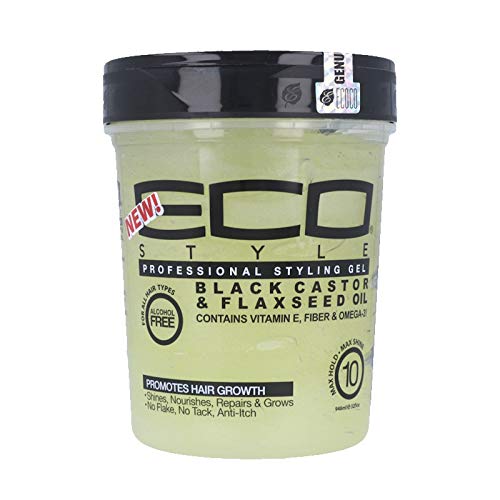 Eco Black Castor Oil & Flax Seed Styling Gel 16 oz.