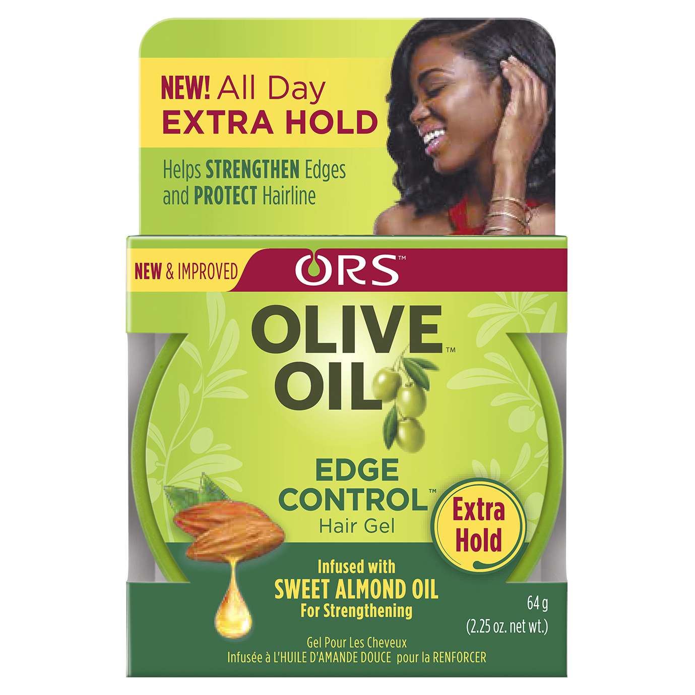 Gel para el cabello con control de bordes y aceite de oliva Ors
