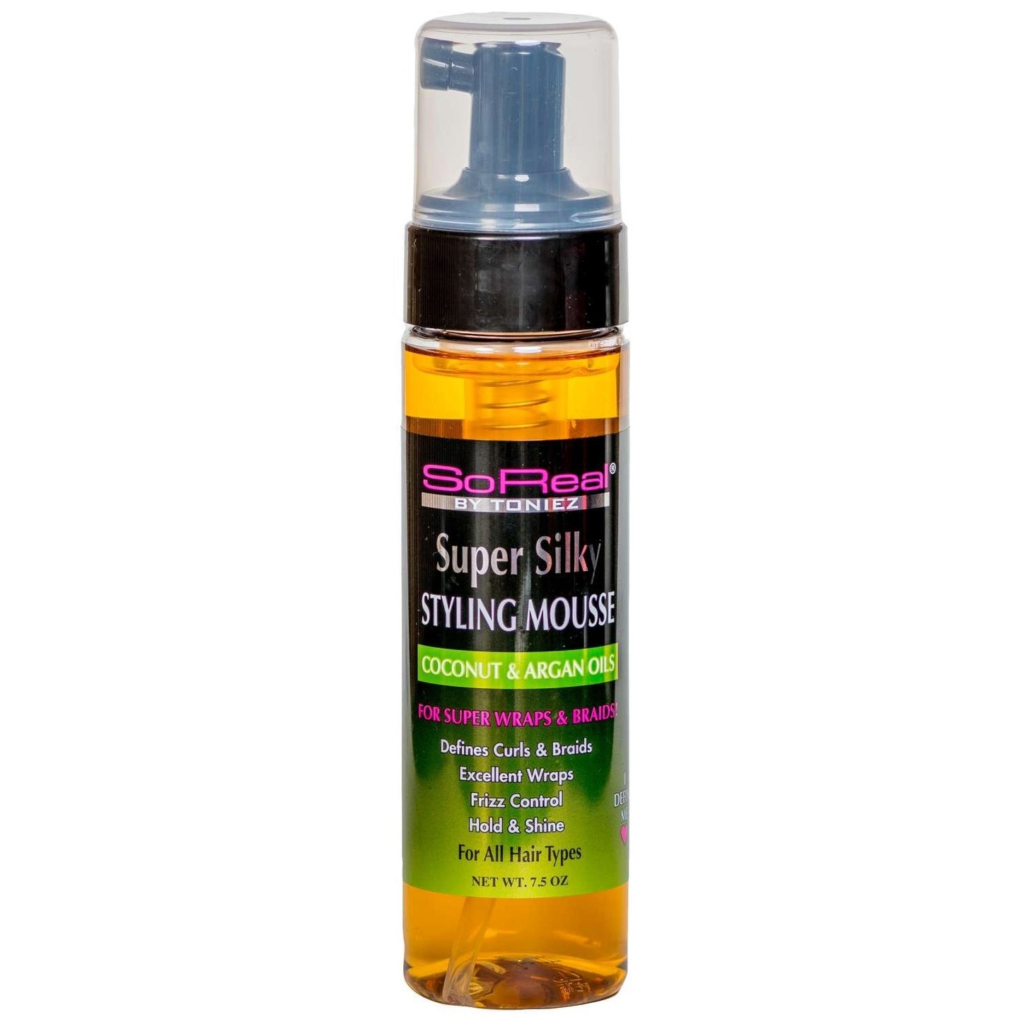 So Real Super Silky Styling Mousse With Coconut Argan Oils