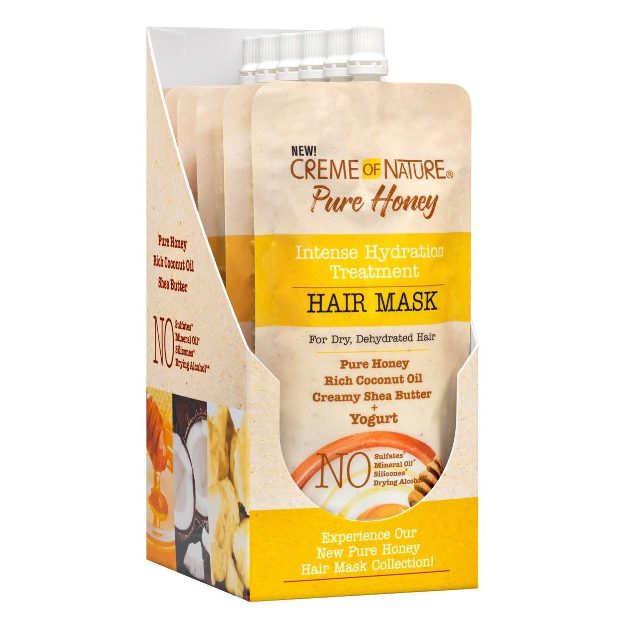 Creme Of Nature Pure Honey Rich Coconut Oil Creamy Shae Butter Yogurt