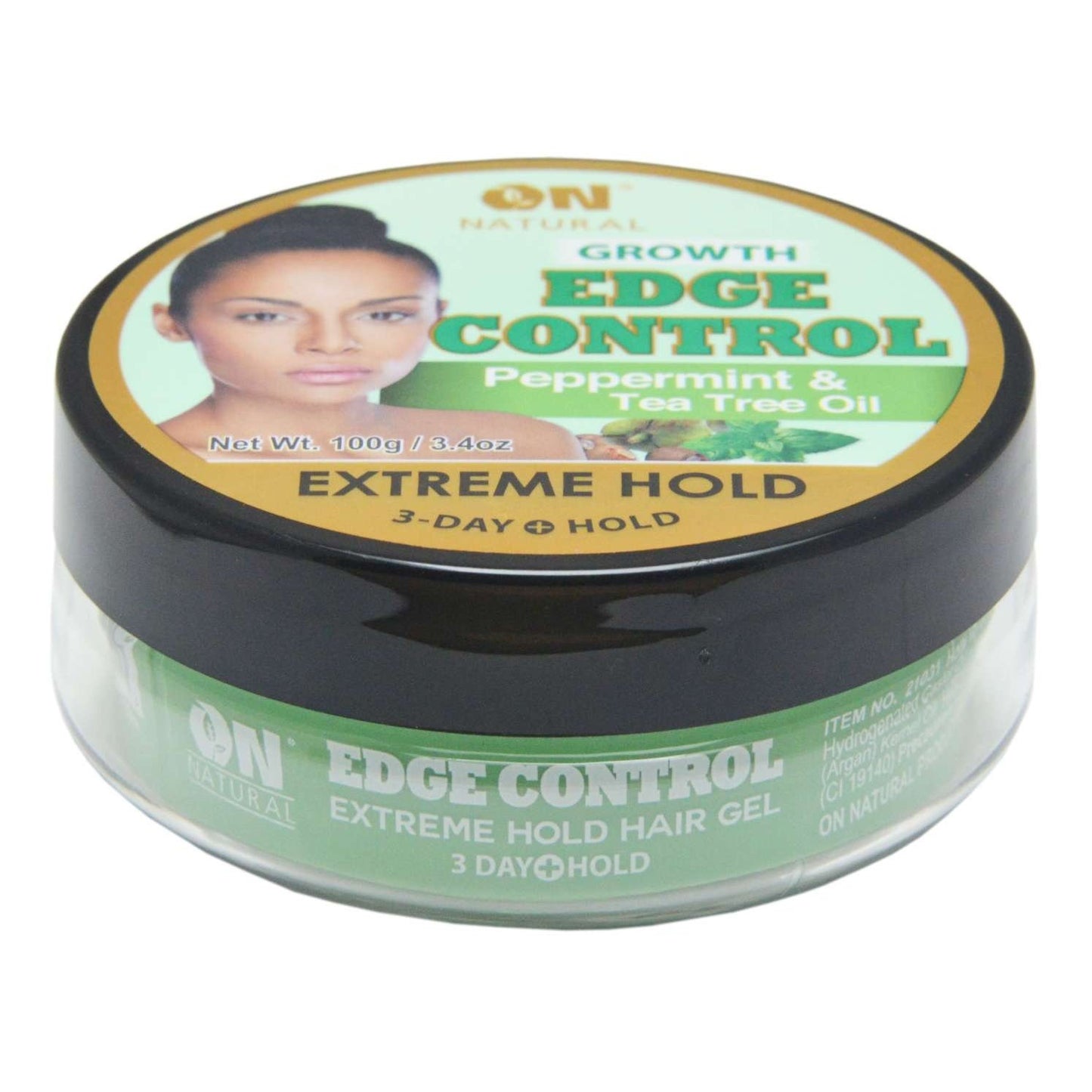 On Natural Edge Control Extreme Hold Hair Gel Peppermint Tea Tree Oil