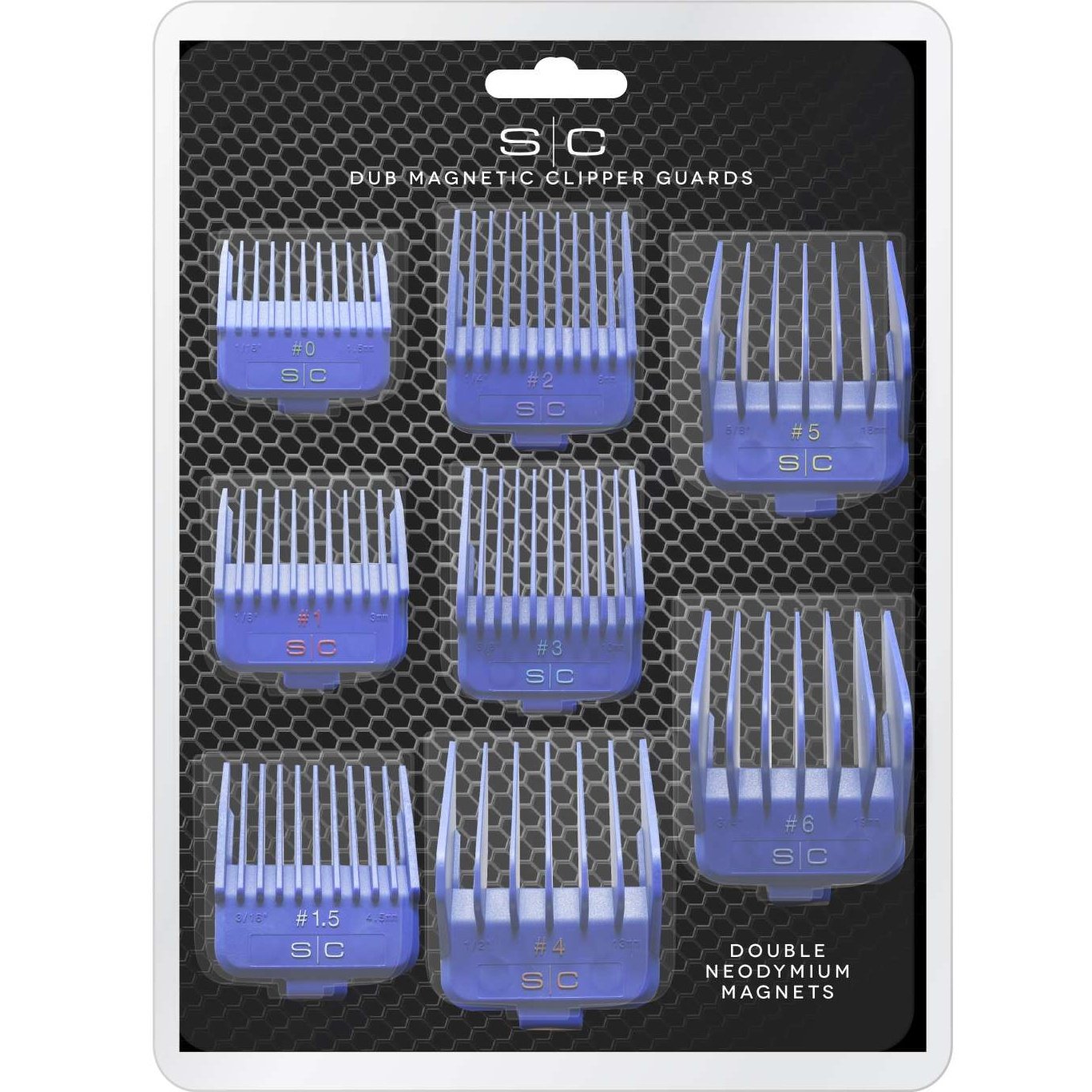 Sc Barber Hairstylist Dub Universal Double Magnetic Clipper Guards Includes 8 Assorted Sizes Coded Hair Cutting Guidescombs From 116 To 34