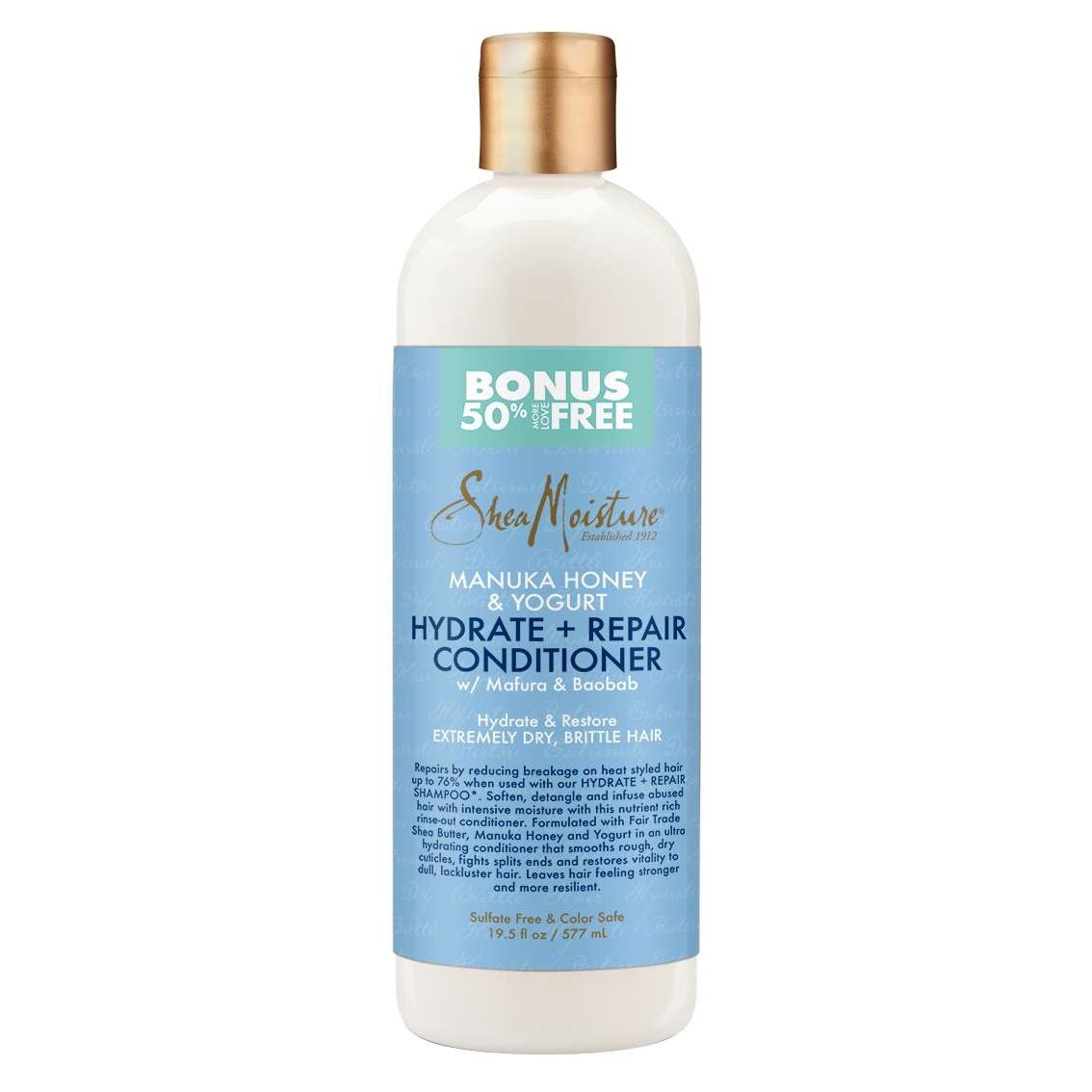 Shea Moisture Manuka Honey Yogurt Hydrate Repair Conditioner Bonus