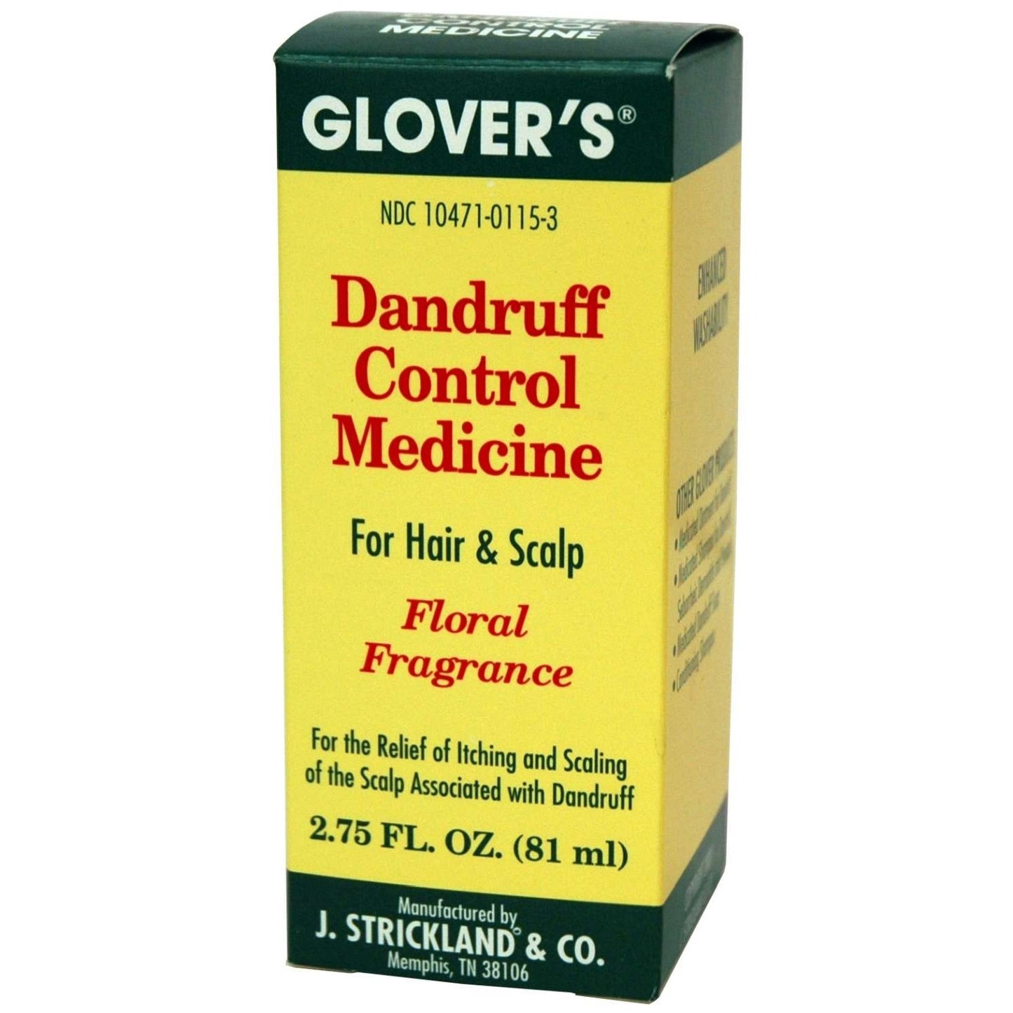 Glovers Medicina para el control de la caspa Fragancia floral